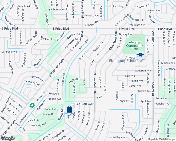 map of restaurants, bars, coffee shops, grocery stores, and more near 1685 Kirkwood Street in North Port