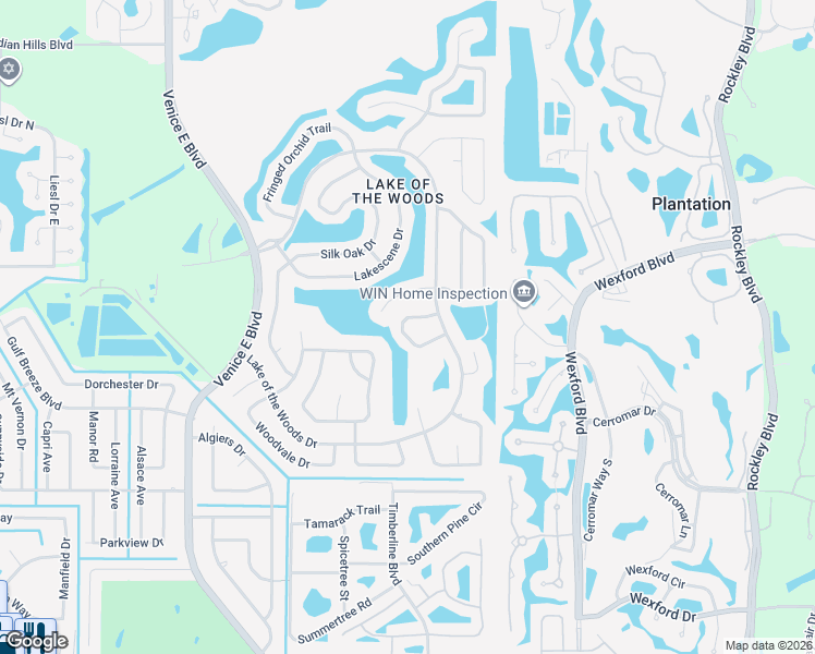 map of restaurants, bars, coffee shops, grocery stores, and more near 505 Purslane Point in Venice