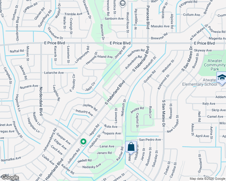 map of restaurants, bars, coffee shops, grocery stores, and more near 1563 South Haberland Boulevard in North Port