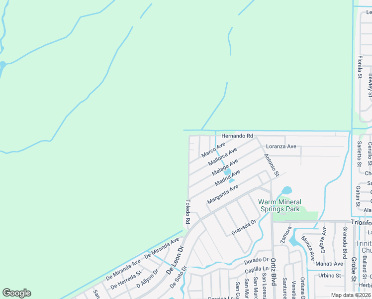 map of restaurants, bars, coffee shops, grocery stores, and more near 620 Toledo Road in North Port