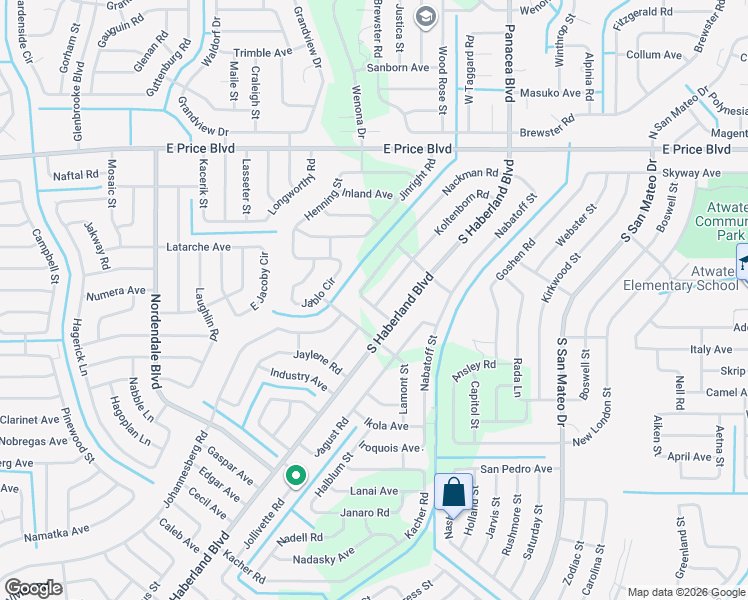 map of restaurants, bars, coffee shops, grocery stores, and more near 2833 Kacour Avenue in North Port