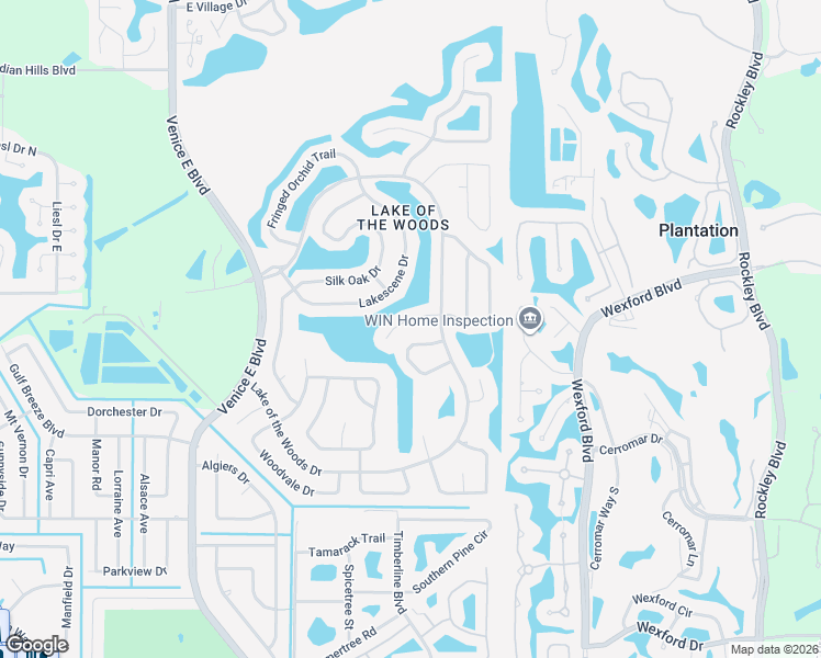 map of restaurants, bars, coffee shops, grocery stores, and more near 505 Purslane Point in Venice