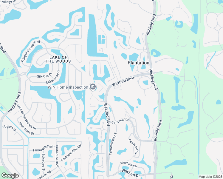 map of restaurants, bars, coffee shops, grocery stores, and more near 819 Wexford Boulevard in Venice