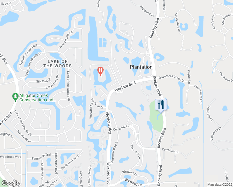 map of restaurants, bars, coffee shops, grocery stores, and more near 914 Wexford Boulevard in Venice