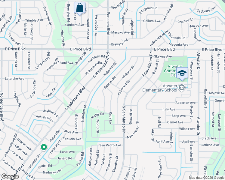 map of restaurants, bars, coffee shops, grocery stores, and more near 1465 Webster Street in North Port