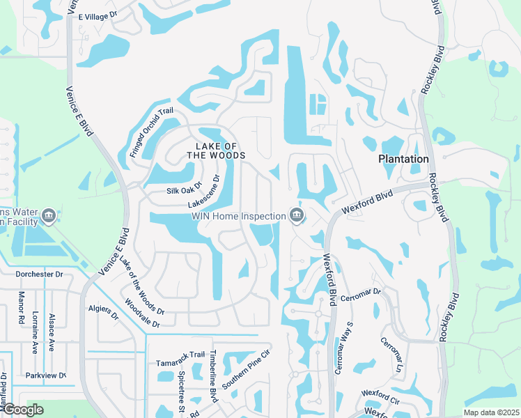 map of restaurants, bars, coffee shops, grocery stores, and more near 607 Balsam Apple Drive in Venice