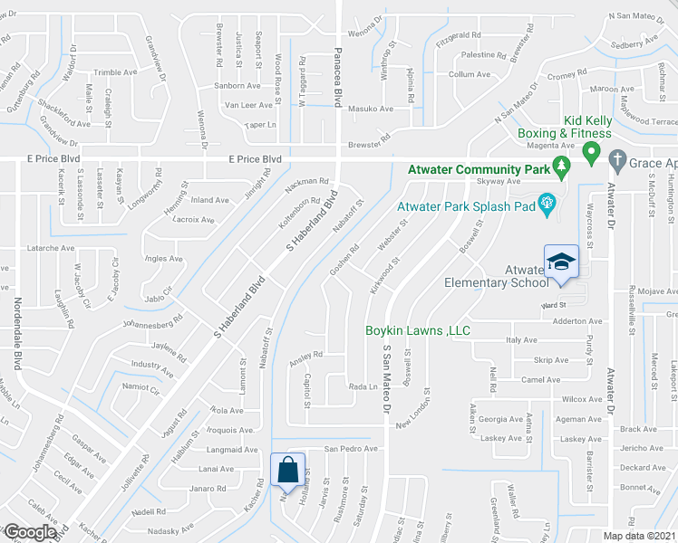 map of restaurants, bars, coffee shops, grocery stores, and more near 1532 Rada Lane in North Port