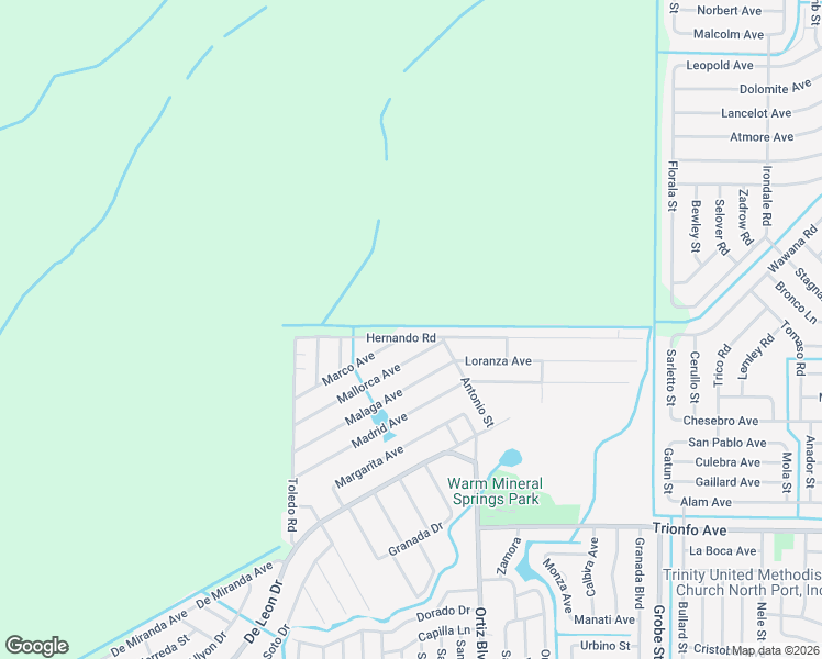 map of restaurants, bars, coffee shops, grocery stores, and more near 12102 Hernando Road in North Port
