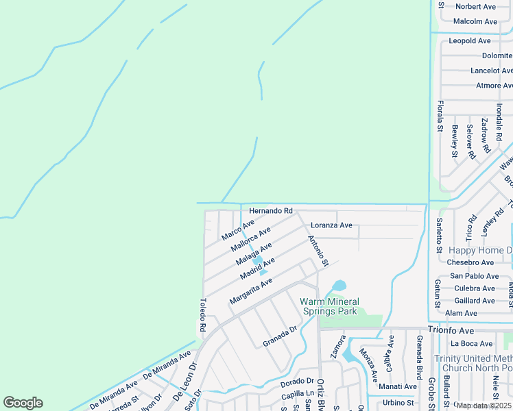 map of restaurants, bars, coffee shops, grocery stores, and more near 13048 Hernando Road in North Port