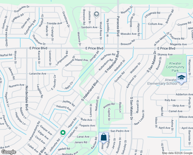 map of restaurants, bars, coffee shops, grocery stores, and more near 2950 Kaabe Avenue in North Port