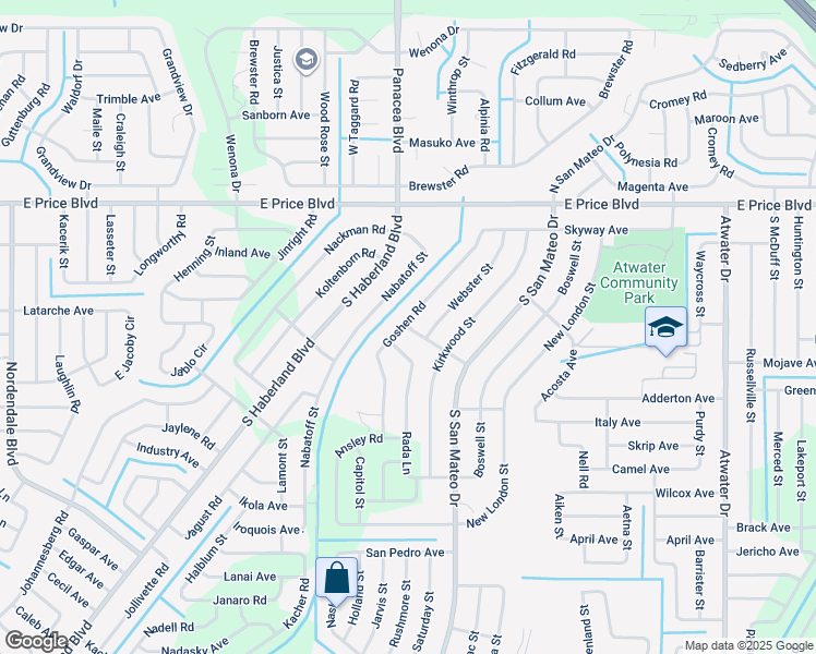 map of restaurants, bars, coffee shops, grocery stores, and more near 1532 Rada Lane in North Port