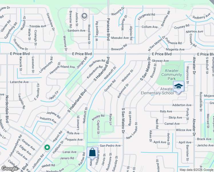 map of restaurants, bars, coffee shops, grocery stores, and more near 1532 Rada Lane in North Port