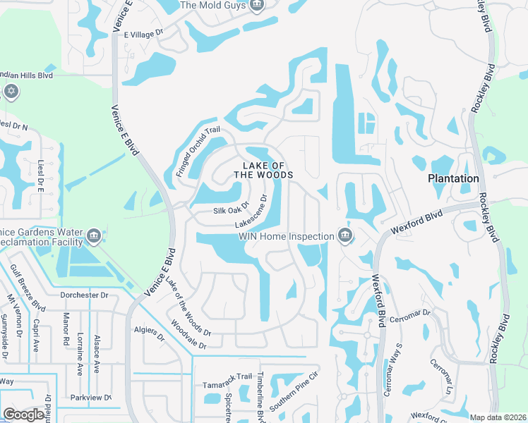 map of restaurants, bars, coffee shops, grocery stores, and more near 649 Lakescene Drive in Venice
