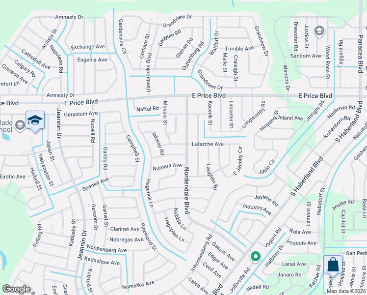 map of restaurants, bars, coffee shops, grocery stores, and more near 1987 Latarche Avenue in North Port