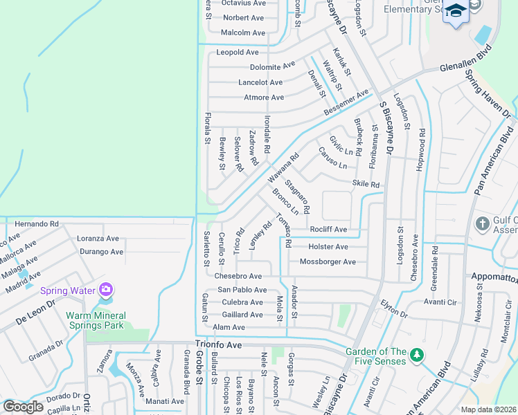 map of restaurants, bars, coffee shops, grocery stores, and more near 2559 Trico Road in North Port
