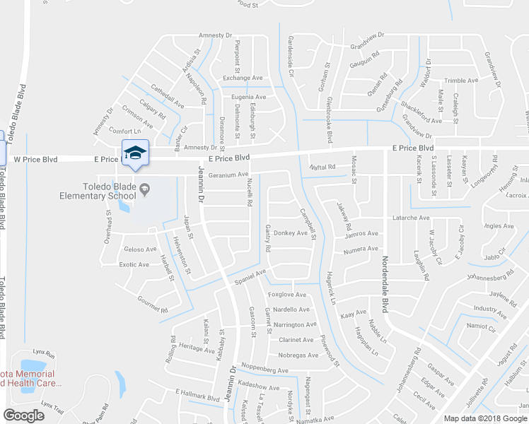 map of restaurants, bars, coffee shops, grocery stores, and more near 1383 Gantry Road in North Port