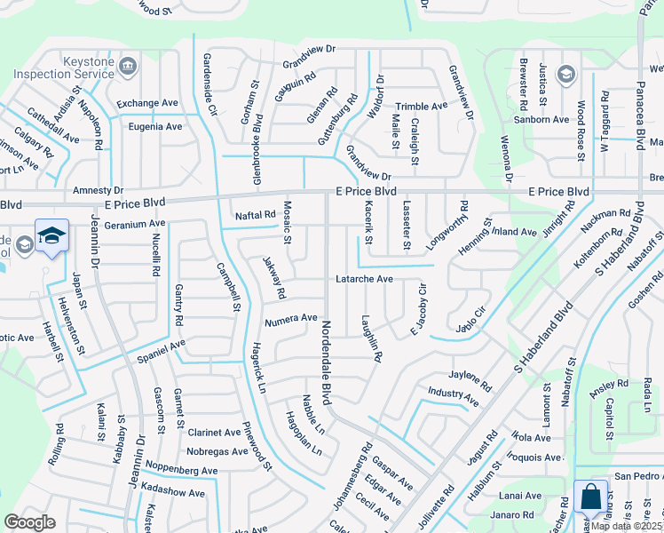 map of restaurants, bars, coffee shops, grocery stores, and more near 1352 Nordendale Boulevard in North Port