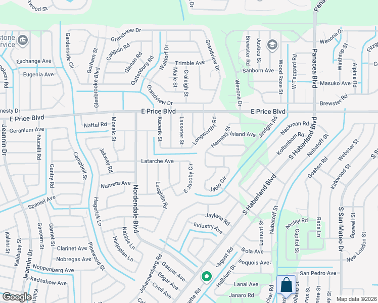 map of restaurants, bars, coffee shops, grocery stores, and more near 2339 Longworthy Road in North Port