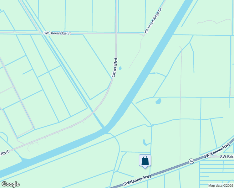 map of restaurants, bars, coffee shops, grocery stores, and more near 11511 Southwest Citrus Boulevard in Palm City