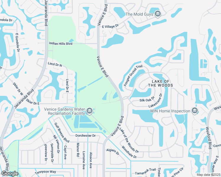 map of restaurants, bars, coffee shops, grocery stores, and more near 757 Pond Lily Way in Venice