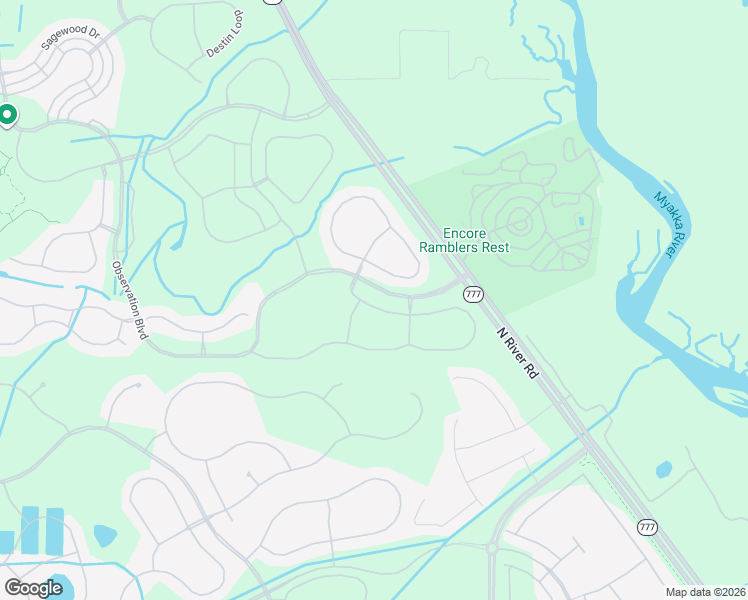 map of restaurants, bars, coffee shops, grocery stores, and more near 1301-1313 North River Road in Venice