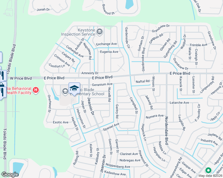 map of restaurants, bars, coffee shops, grocery stores, and more near 1724 Geranium Avenue in North Port