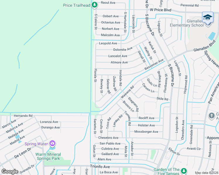 map of restaurants, bars, coffee shops, grocery stores, and more near 2220 Bewley Street in North Port