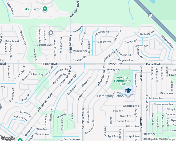 map of restaurants, bars, coffee shops, grocery stores, and more near 1227 Webster Street in North Port