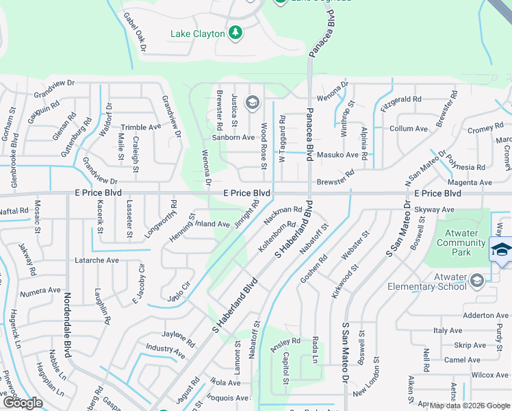 map of restaurants, bars, coffee shops, grocery stores, and more near 2625 Brewster Road in North Port