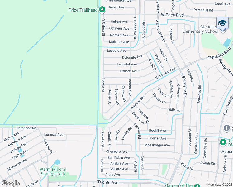 map of restaurants, bars, coffee shops, grocery stores, and more near 2013 Selover Road in North Port