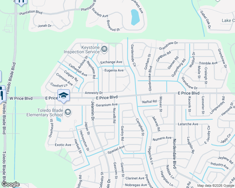map of restaurants, bars, coffee shops, grocery stores, and more near 1306 Amnesty Drive in North Port