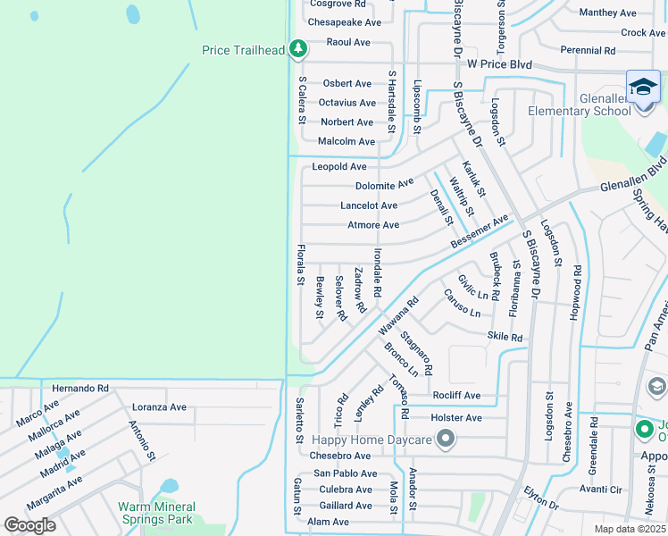 map of restaurants, bars, coffee shops, grocery stores, and more near 2013 Selover Road in North Port