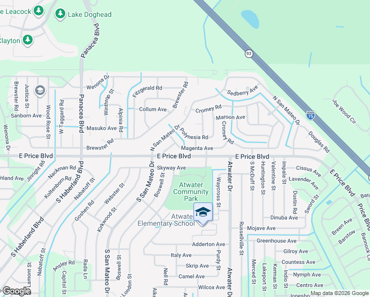 map of restaurants, bars, coffee shops, grocery stores, and more near 4131 Magenta Avenue in North Port