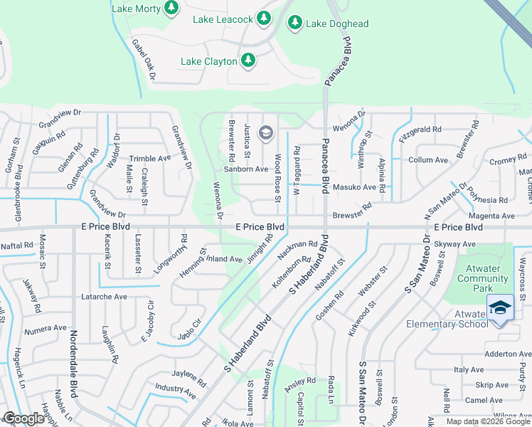 map of restaurants, bars, coffee shops, grocery stores, and more near 2625 Brewster Road in North Port