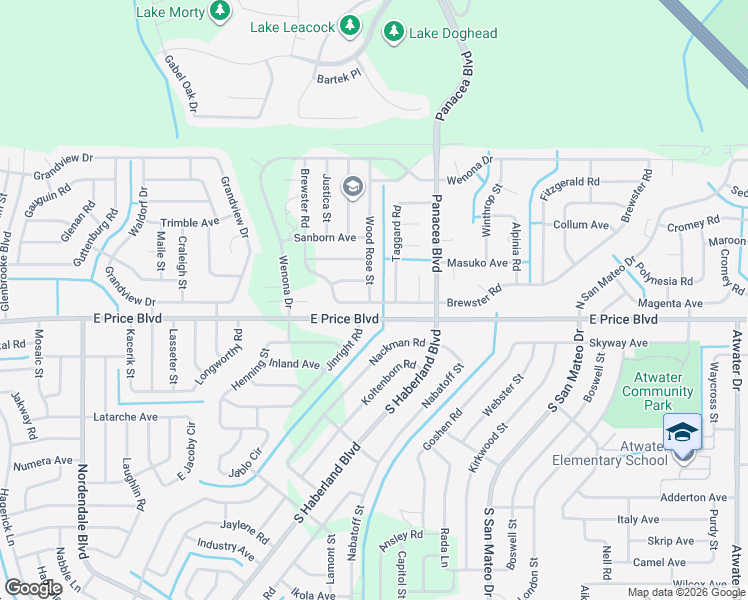 map of restaurants, bars, coffee shops, grocery stores, and more near 2625 Brewster Road in North Port