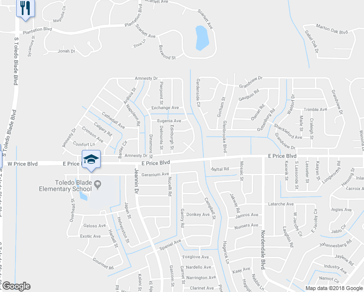 map of restaurants, bars, coffee shops, grocery stores, and more near 1633 Dodge Court in North Port