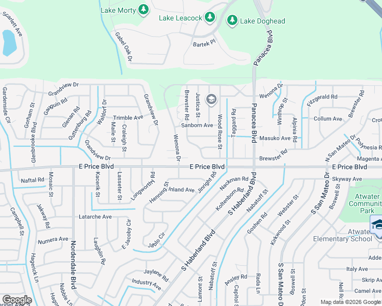 map of restaurants, bars, coffee shops, grocery stores, and more near 2573 Brewster Road in North Port
