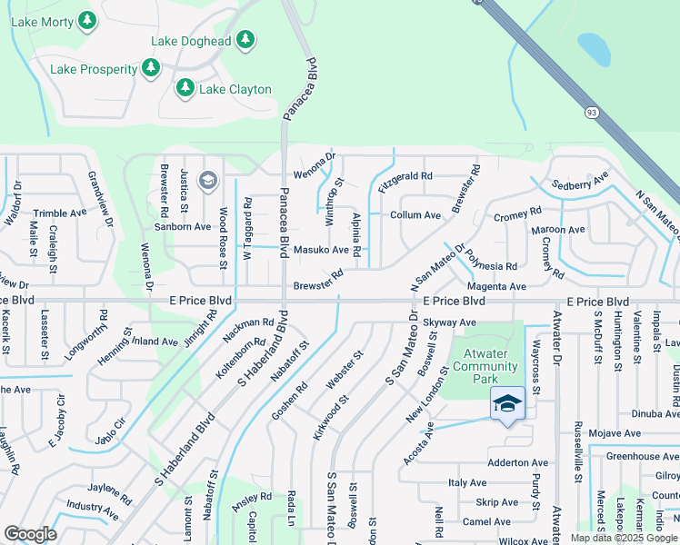 map of restaurants, bars, coffee shops, grocery stores, and more near 3201 Brewster Road in North Port