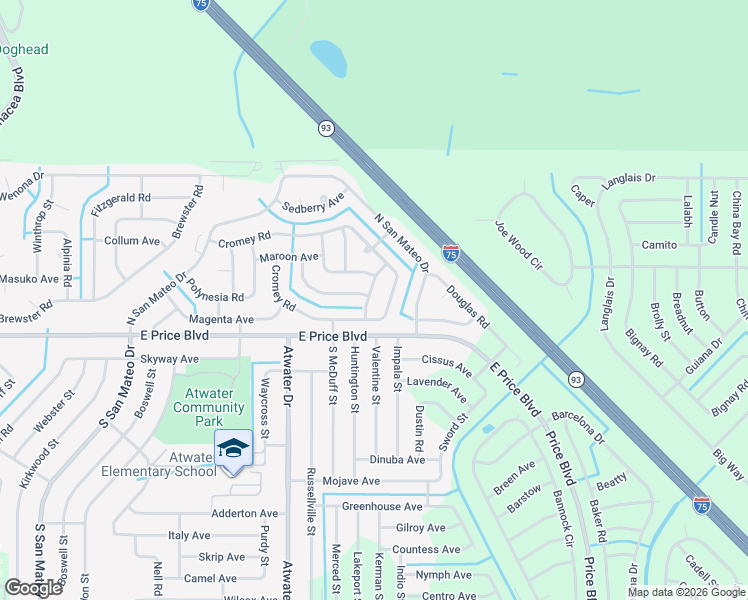 map of restaurants, bars, coffee shops, grocery stores, and more near 1186 Timberhill Street in North Port
