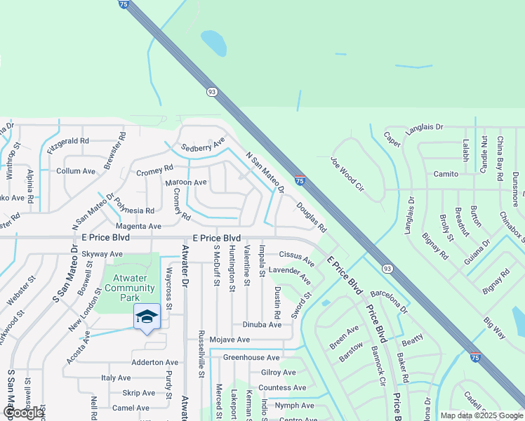 map of restaurants, bars, coffee shops, grocery stores, and more near 4892 Cromey Road in North Port