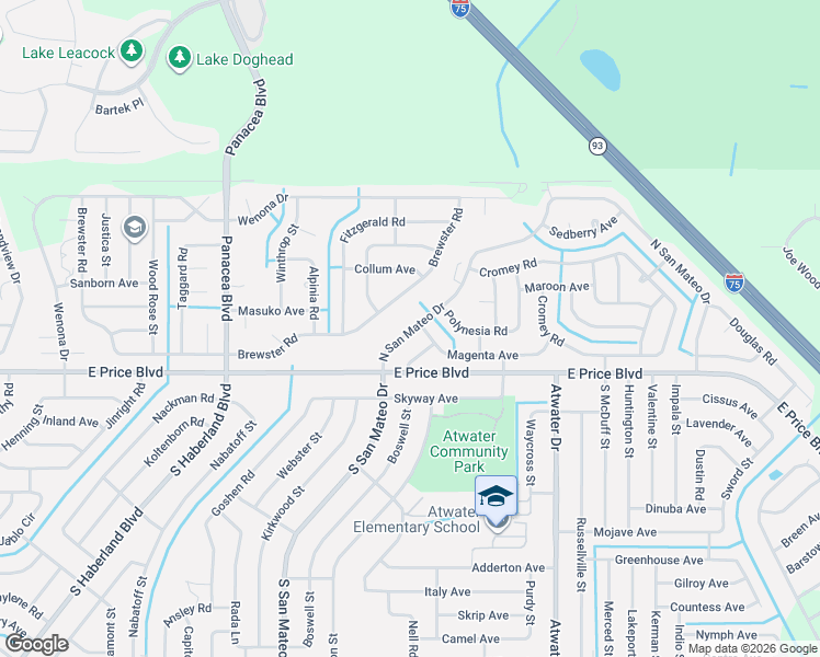 map of restaurants, bars, coffee shops, grocery stores, and more near 1155 North San Mateo Drive in North Port