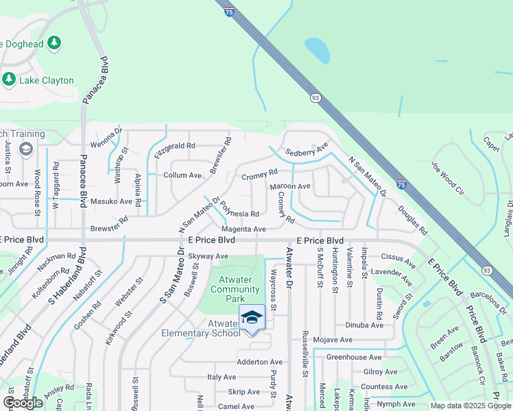 map of restaurants, bars, coffee shops, grocery stores, and more near 1334 Walburg Street in North Port