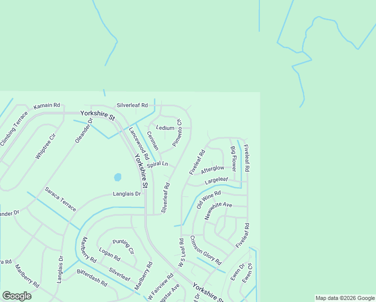 map of restaurants, bars, coffee shops, grocery stores, and more near Silverleaf Road in Arcadia