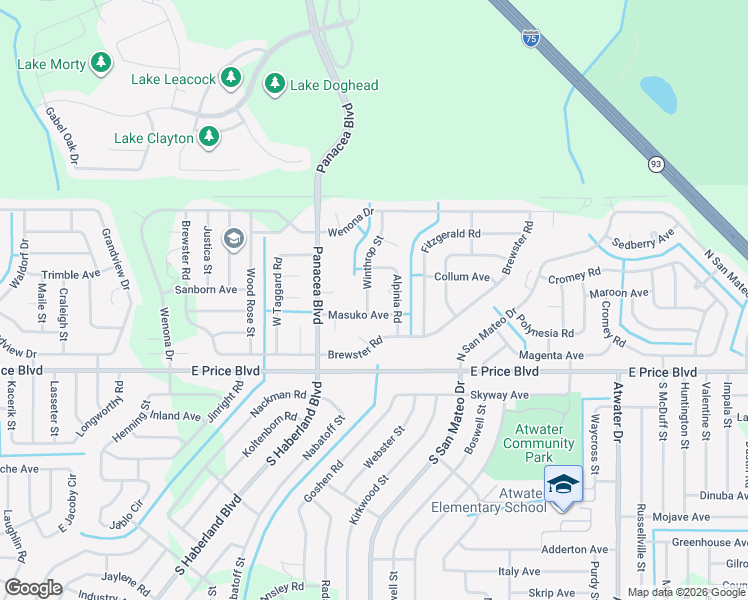 map of restaurants, bars, coffee shops, grocery stores, and more near 1240 Winthrop Street in North Port