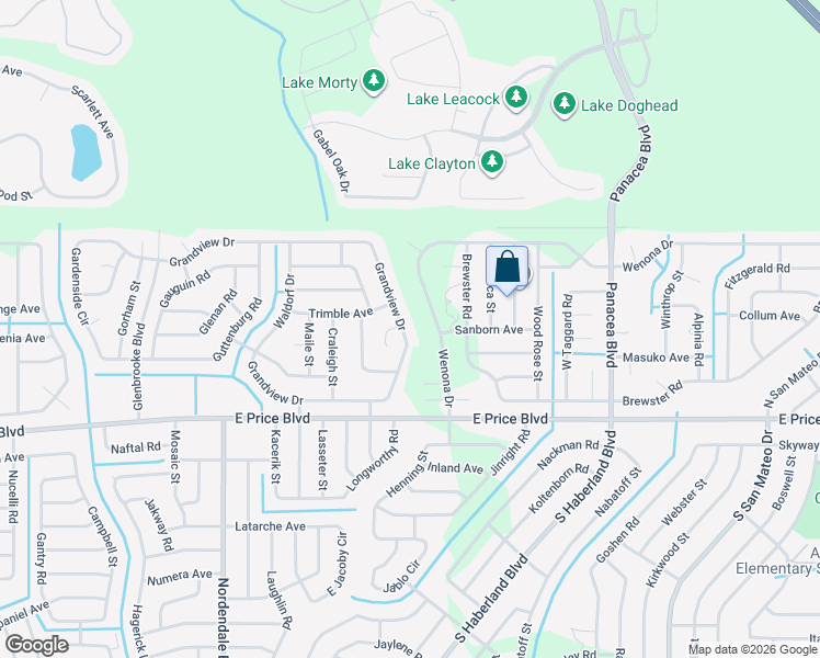 map of restaurants, bars, coffee shops, grocery stores, and more near 2494 Grandview Drive in North Port
