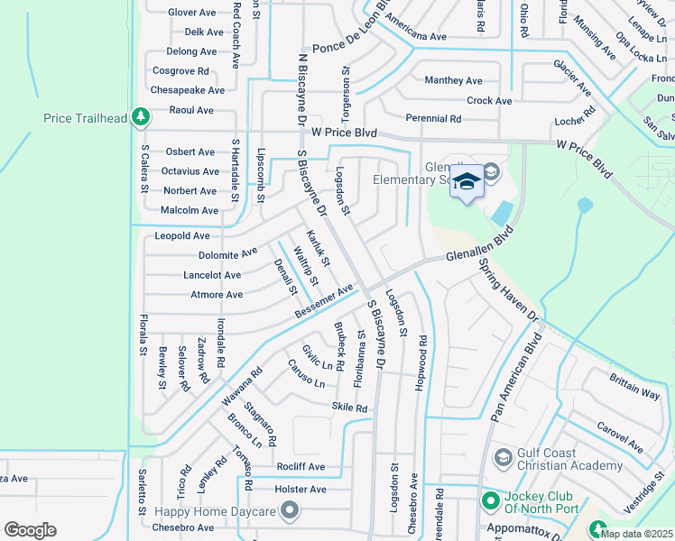 map of restaurants, bars, coffee shops, grocery stores, and more near 1874 Karluk Street in North Port