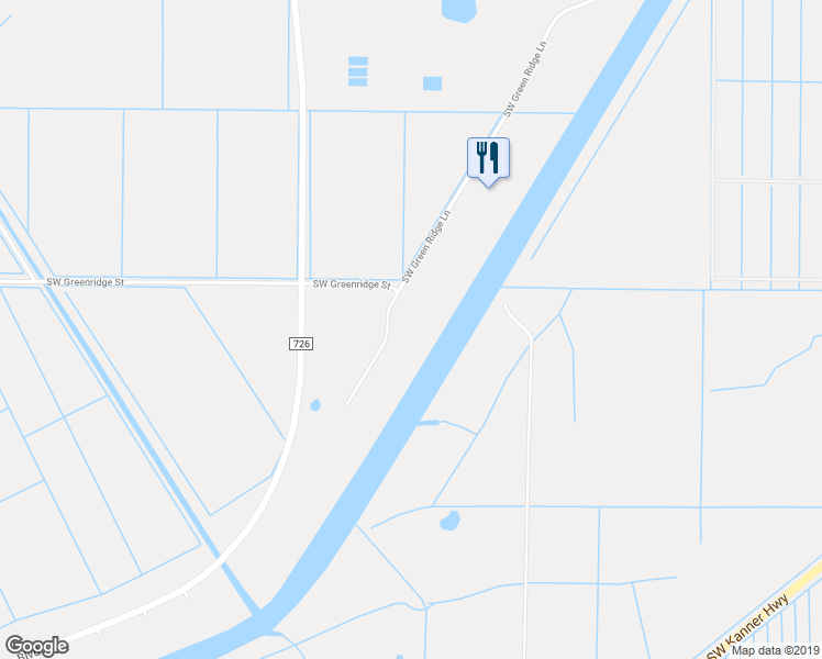 map of restaurants, bars, coffee shops, grocery stores, and more near 10675 Southwest Green Ridge Lane in Palm City