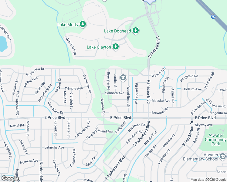 map of restaurants, bars, coffee shops, grocery stores, and more near 2503 Sanborn Avenue in North Port