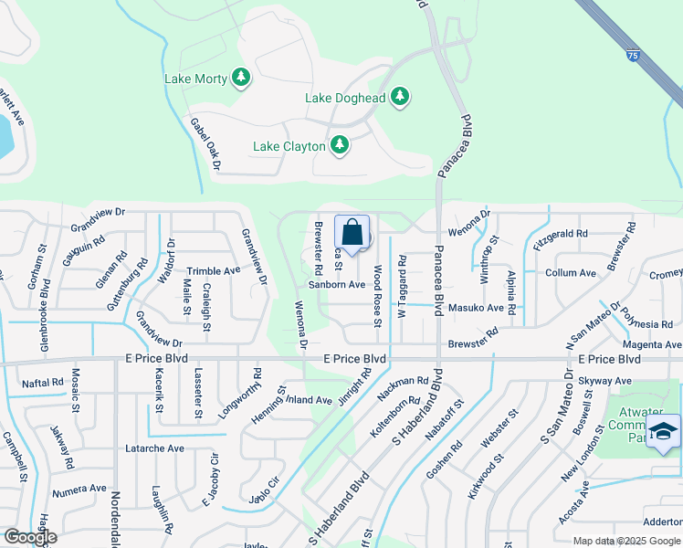 map of restaurants, bars, coffee shops, grocery stores, and more near 2503 Sanborn Avenue in North Port