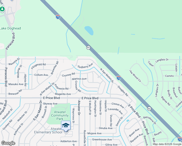 map of restaurants, bars, coffee shops, grocery stores, and more near 4512 Cromey Road in North Port